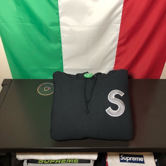 Supreme S Logo Hoodie Black